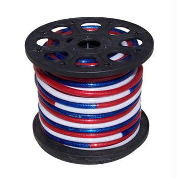 150' 2-Wire 120-Volt 1-2" Patriotic Red White & Blue Rope Light Spool