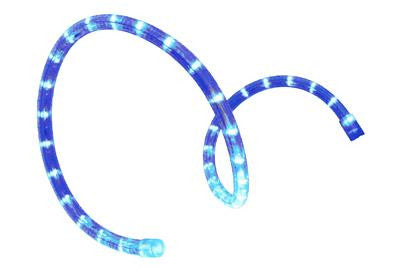 Pre-Cut LED 2-Wire 120 Volt 1-2" Blue Rope Light (Horizontal)