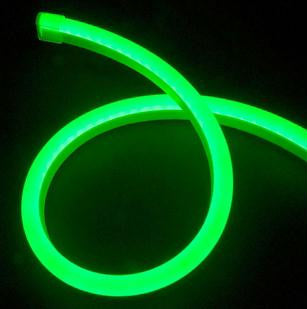 Pre-Cut LED Neon 2-Wire 120-Volt Green Rope Light