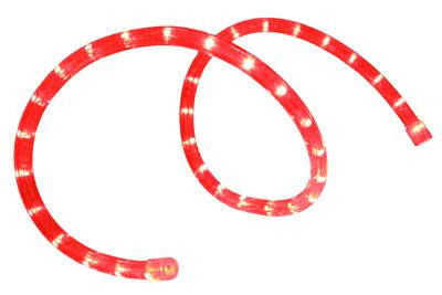 19.5' Pre-Cut LED 2-Wire 120 Volt 1-2" Red Rope Light