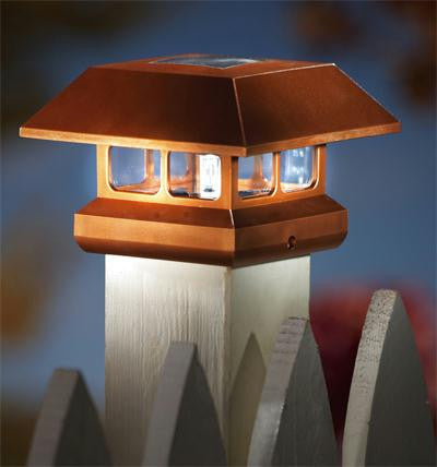 Copper Solar Cap Light