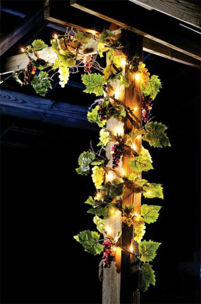 Lighted Grape Garland