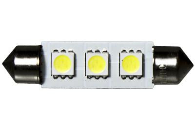 3 LED 12V Cool White 42mm Festoon Bulb (120 )