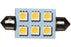 6 LED 12V Warm White 42mm Festoon Bulb (120 )