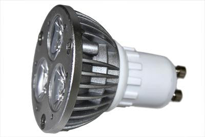 120V 3x1W Cool White MR16 LED Light Bulb (GU10)