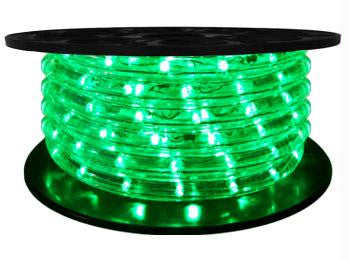 65' LED 2-Wire 120-Volt 1-2" Green Rope Light Spool (Vertical)