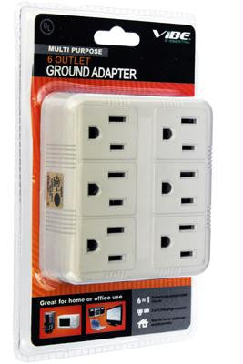 6 Outlet Wall Mount Surge Protector (918 Joules)