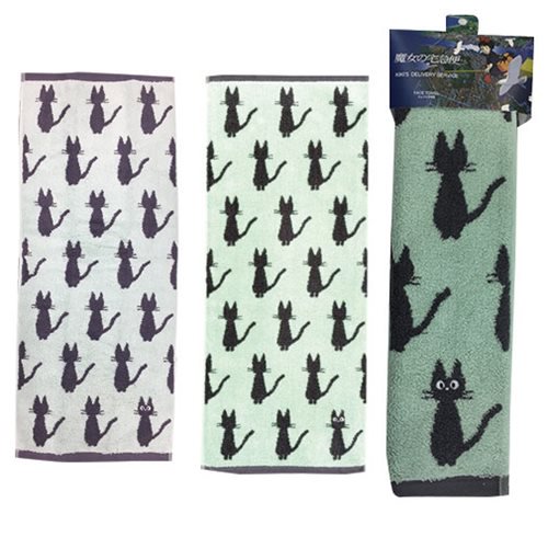 Kiki's Delivery Service Jiji Silhouette Face Towel          