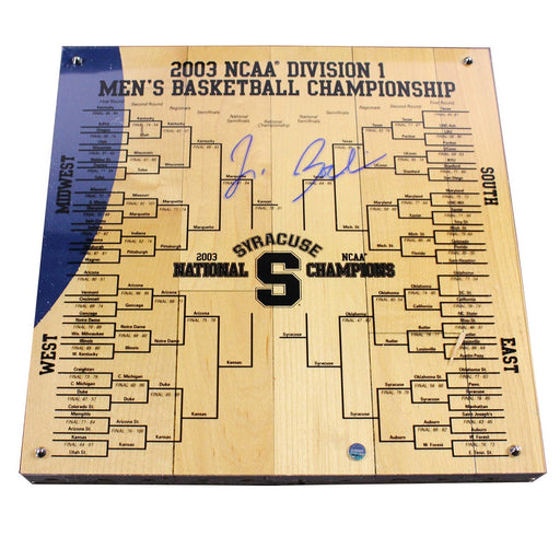 Jim Boeheim Signed Syracuse Basketball Engraved 12x12 Bracket