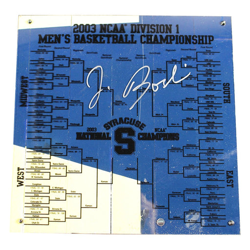 Jim Boeheim Syracuse Basketball Engraved 12x12 Bracket Signed in Silver