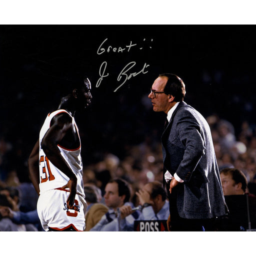 Jim Boeheim Signed with Pearl Washington On Court 16x20 Photo w/ "Great" Insc.