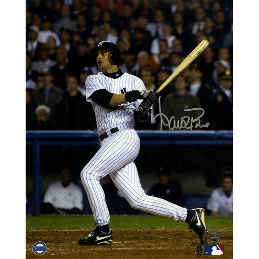 Aaron Boone Signed 2003 ALCS GW HR vs Red Sox Swing 16X20 Vertical Photo