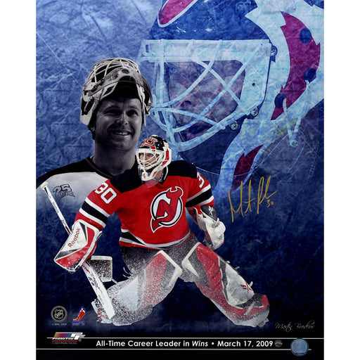 Martin Brodeur Signed All Time "Wins" Leader 16x20 Photo Collage