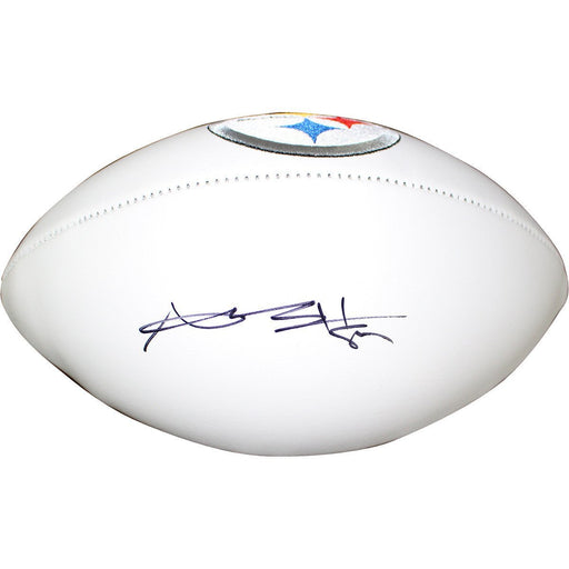 Antonio Brown Signed Pittsburgh Steelers White Panel Logo Football