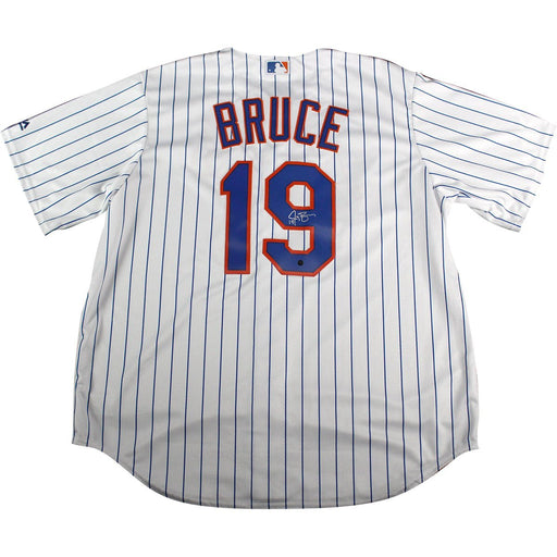 Jay Bruce Signed New York Mets Flexbase Replica Home White/Royal Jersey