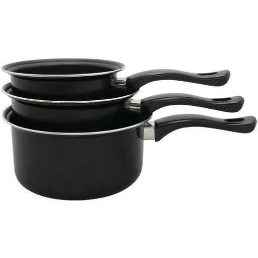 3PC CRBN STL SAUCEPAN SET