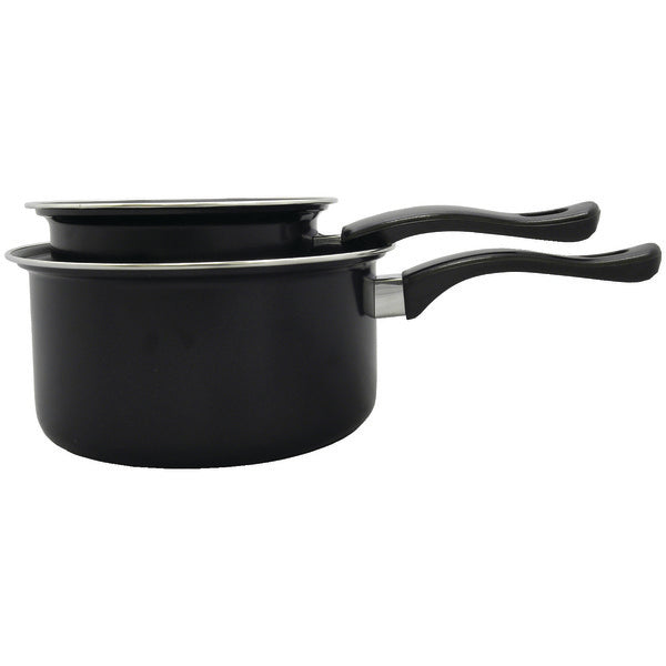 2PC CRBN STL SAUCEPAN SET