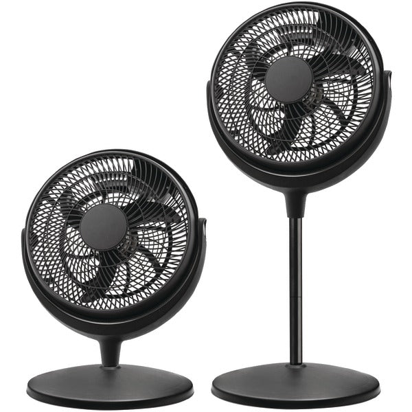 12IN 2IN1 STAND FAN BLK