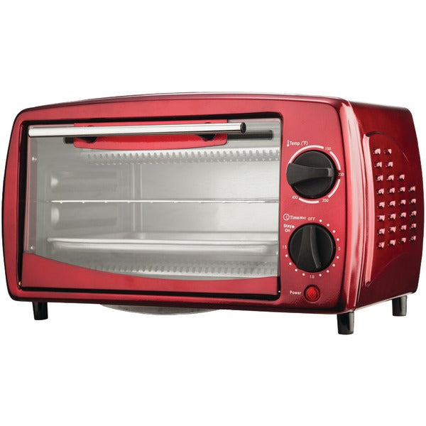 4 SLICE TOASTER OVEN RED