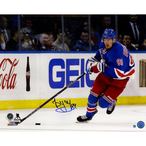 Pavel Buchnevich Signed 'Skating with Puck' 16x20 Photo