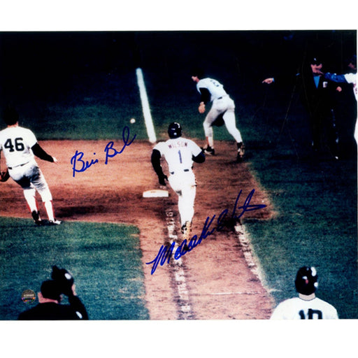 Bill Buckner/Mookie Wilson Dual Signed Game 6 1986 World Series 8x10 Photo