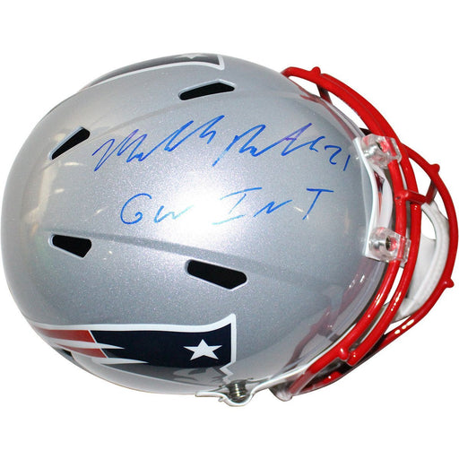 Malcolm Butler Signed New England Patriots Riddell Full Size Speed Replica Helmet w/ GW INT Insc