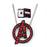 Avengers A Logo Red Bling Gems Necklace                     