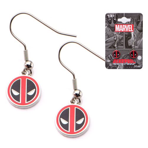 Deadpool Stainless Steel Dangle Earrings                    