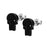 Punisher Black Stud Earrings                                