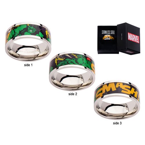 The Incredible Hulk Printed Comics Stainless Steel Ring     