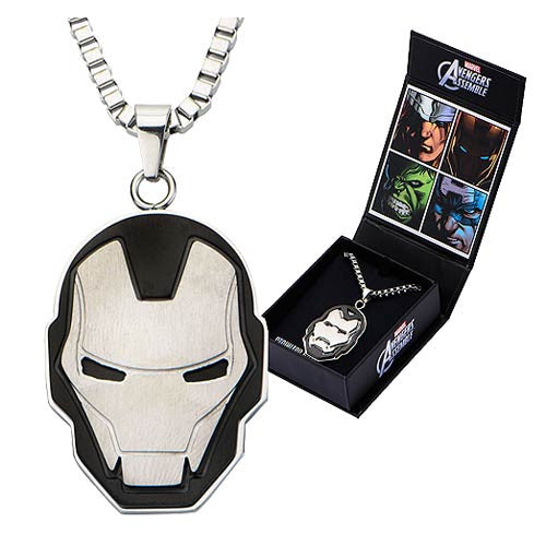 Iron Man Steel Pendant and Chain Necklace                   