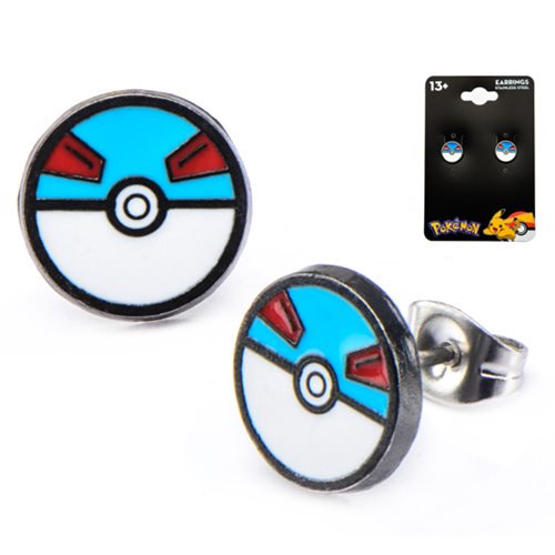 Pokemon Great Ball Stainless Steel Stud Earrings            