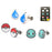 Pokemon Squirtle Poke Ball & Water Drop Stud Earrings 3-Pack