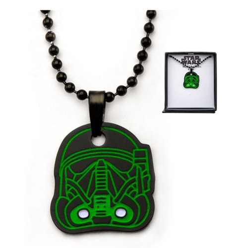 Star Wars Death Trooper Glow-in-the-Dark Black Necklace     