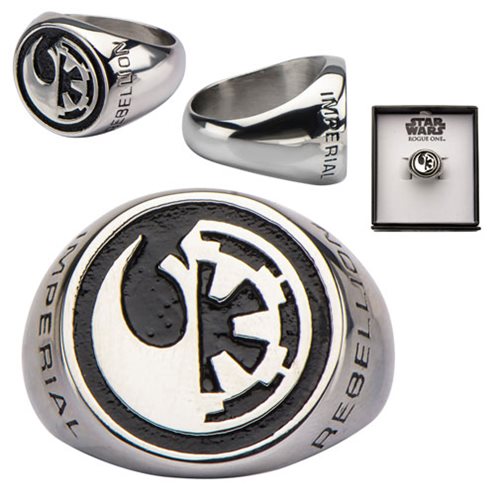 Star Wars Rebel Alliance and Galactic Empire Symbol Ring    