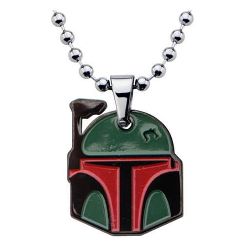 Star Wars Boba Fett Helmet Stainless Steel Pendant Necklace 