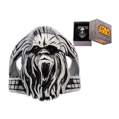 Star Wars Chewbacca 3-D Stainless Steel Ring                