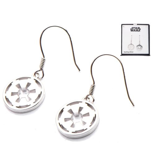 Star Wars Galactic Empire Symbol Sterling Silver Earrings   