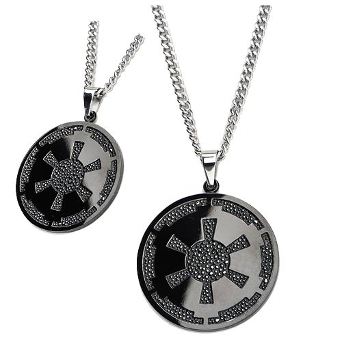 Star Wars Imperial Symbol Gun Metal Pendant Necklace        