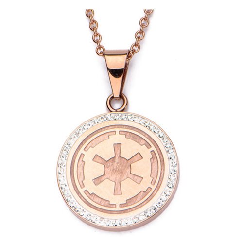 Star Wars Galactic Empire Symbol Rose Gold Plated Necklace  