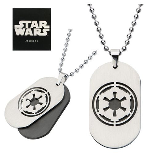 Star Wars Imperial Symbol Layered Dog Tag Necklace          