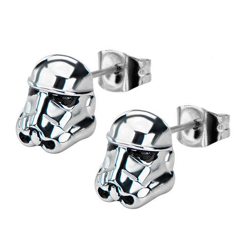 Star Wars Stormtrooper 3-D Stud Earrings                    