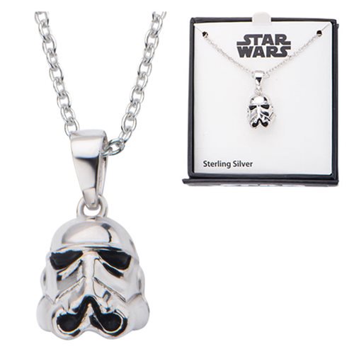 Star Wars Stormtrooper 3D Sterling Silver Pendant Necklace  