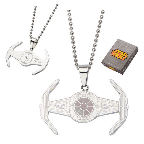 Star Wars Tie Fighter Etched Pendant Necklace               