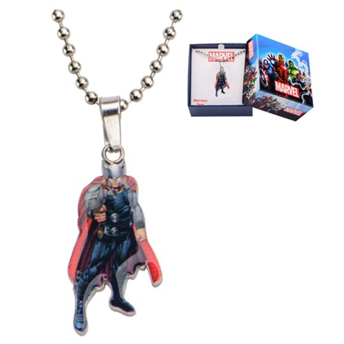 Thor Stainless Steel Cut Out Pendant Necklace               