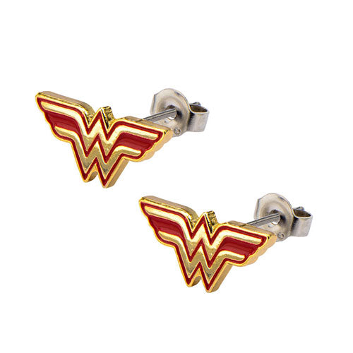 Wonder Woman Logo Stud Earrings                             