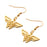 Wonder Woman Logo Gold Plated Dangle Earrings               