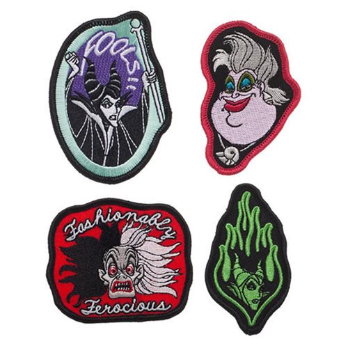 Disney Villains Embroidered Patches 4-Pack                  