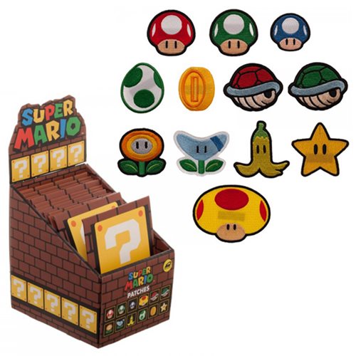 Super Mario Bros Iron-on Patch Display Case                 