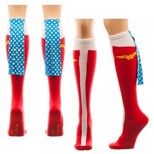 Wonder Woman Knee High Caped Socks                          